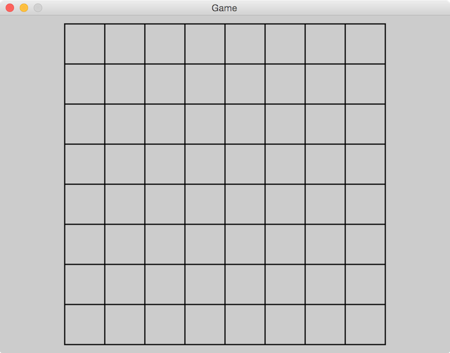 Reversi board with grid